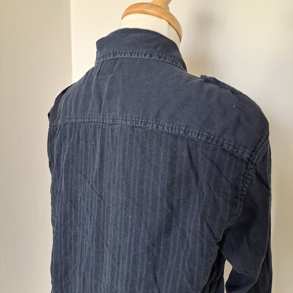 Armani Exchange | Navy blue casual button up collared women's shirt - Picture 8 of 12